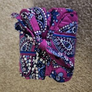 Vera Bradley Pink and Blue Floral Fabric Jewelry Holder